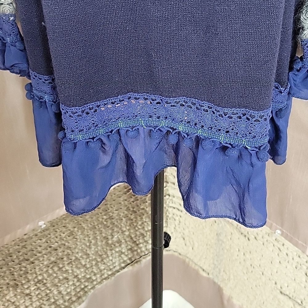 SIMPLY COUTURE Embroidered/Crochet/Beaded Bohemian Peasant Dress 3XL - Picture 3 of 9